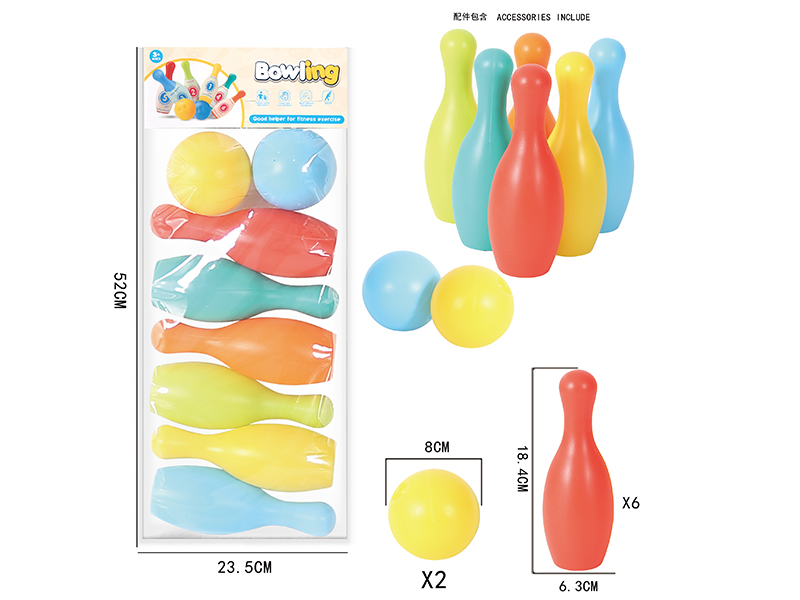 Solid Color Bowling Toy