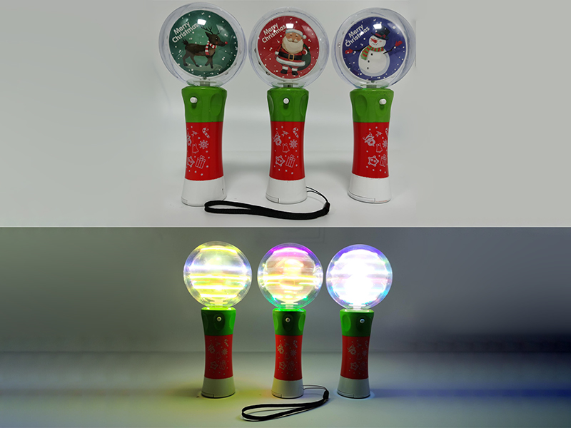 Christmas Rotating Ball Flash Stick