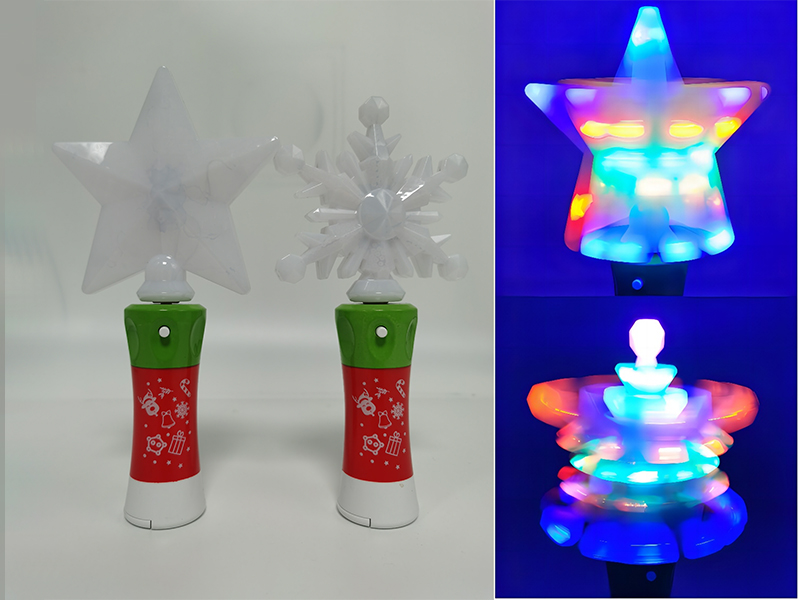 Christmas Star/Snowflake Rotating Flash Stick