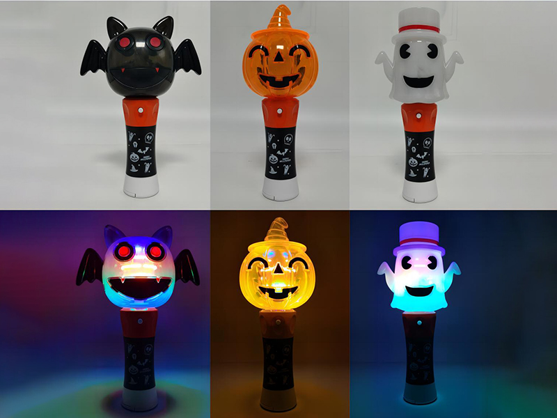 Hallowmas Pumpkin/Ghost Rotating Flash Stick